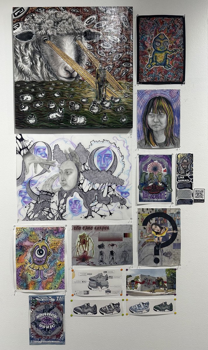wittarnold2's tweet photo. Don Mills CyberARTS Grad Students’ Arts Show at the Japanese Cultural Centre Friday evening. A few examples of the proud work - with ongoing pathways to so many Arts opportunities in art, film, and all visual forums #CyberARTS https://t.co/Jldy3koXWw