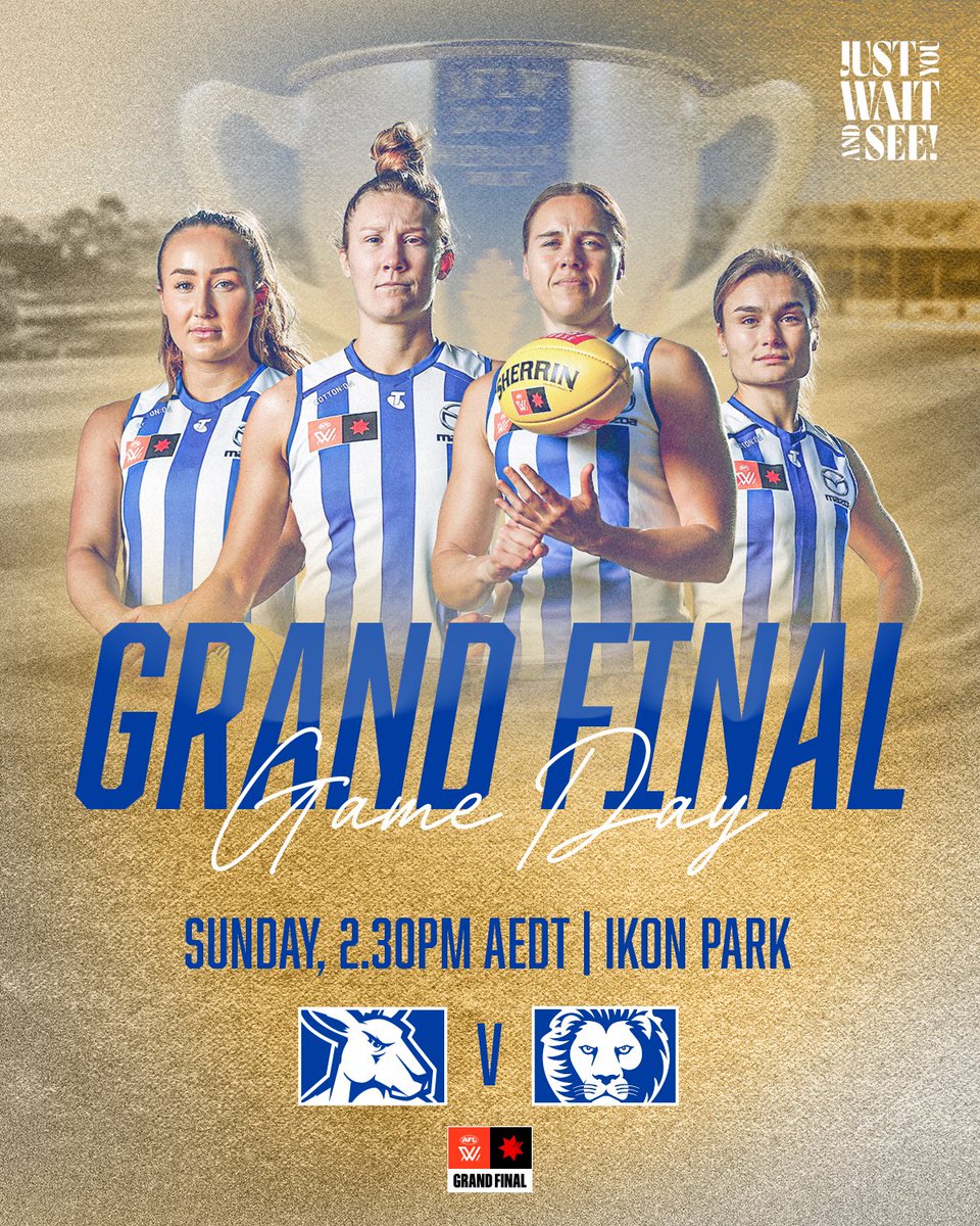 NMFCWomens's tweet photo. Wake up.

It's Grand Final day 🏆

💾: https://t.co/Yijhjw7eES

#Kangas | #JustYouWaitAndSee https://t.co/xtbijw9ARZ