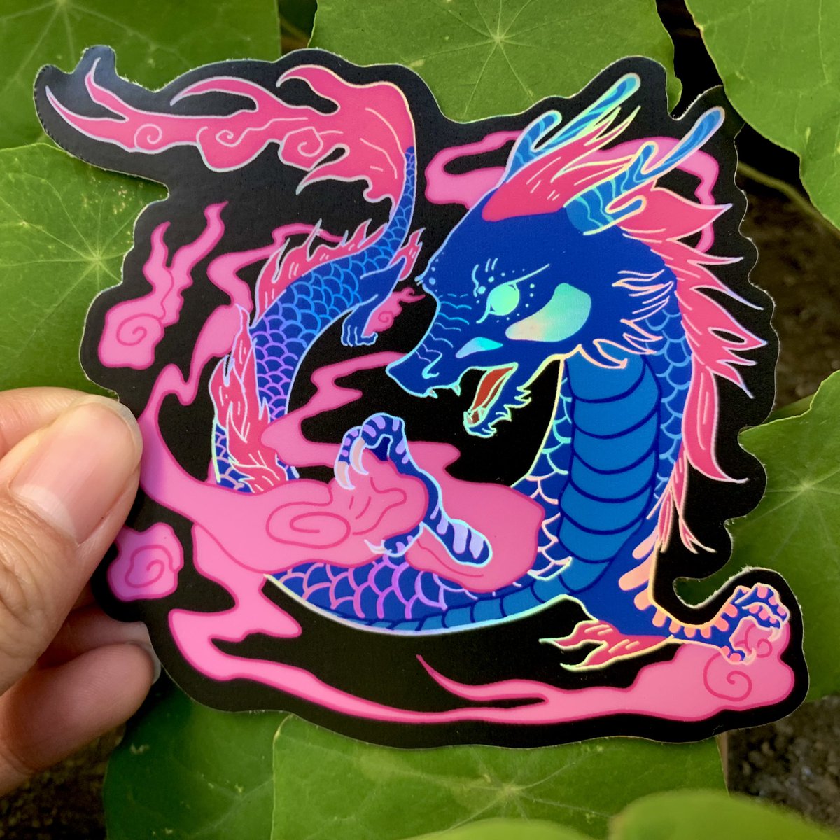 eggcatandbird's tweet photo. Yayay so happy my stickers came in. So shiny!!! One of the first holographic sticker designs I made / drew.
#holosticker #sticker #dragon #tiger #zodiac #art #ArtistOnTwitter https://t.co/OomonF9l6Q