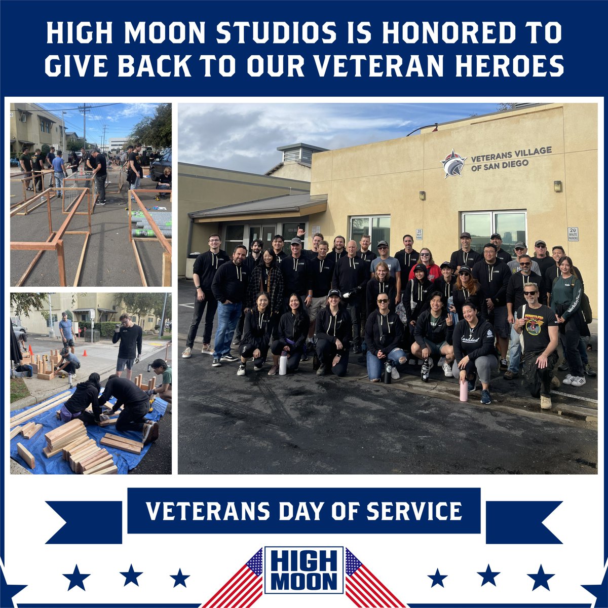 We at High Moon Studios are a bunch of proud supporters of veterans! You're our heroes!