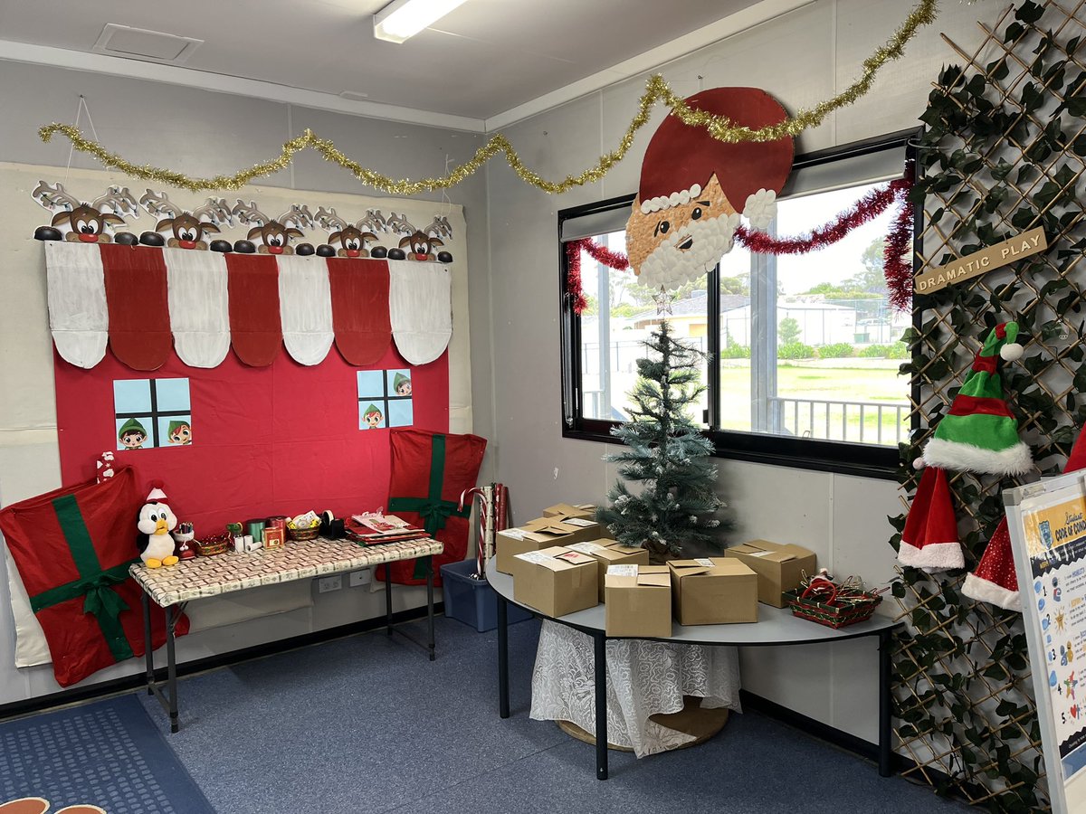 MrsNicoleBailey's tweet photo. Our final setup for the year! Christmas is about joy, hope, peace and love and much reflection. My time at SH has brought me so much JOY. I have great HOPE for what next year will bring. I LOVE what I do and pray PEACE be with you. #walkerlearning #earlychildhood #inquiry https://t.co/VsfDMQqybx