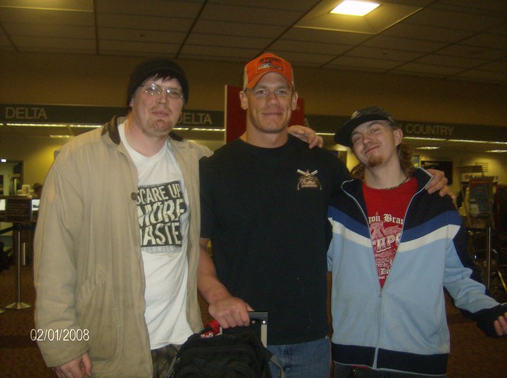 NakBubba's tweet photo. @JohnCena, my friends and I chased down the WWE bus from the RAW show in Anchorage 2008 to the airport We met you and asked nicely if we could get a picture. You were amazing and very polite! This vid makes me think of that day, respect 4 U!
 https://t.co/2YHbbneUit via @YouTube https://t.co/0640KzHfBU