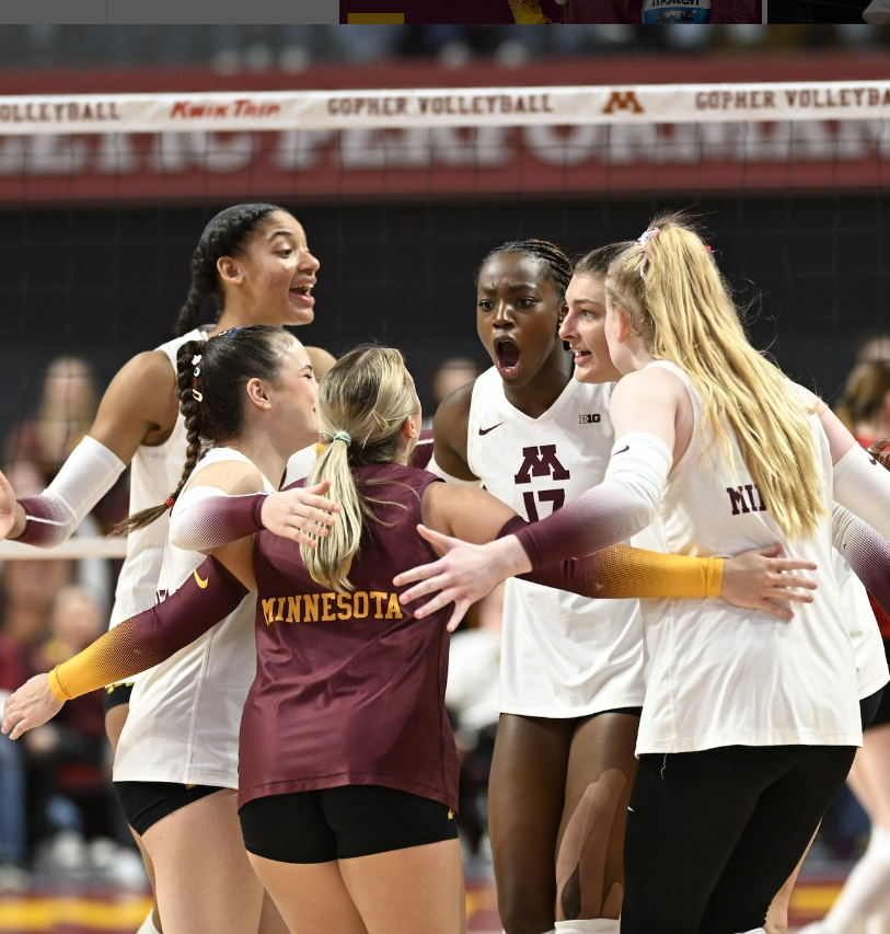 🏐 Sweeping into victory! 🧹 Minnesota's volleyball team dominates Utah State in a stellar NCAA showdown, claiming a flawless 3-0 victory. Pure precision, unstoppable teamwork, and a whole lot of Gopher pride! 🙌💛 #MinnesotaVolleyball #NCAA #CleanSweep'