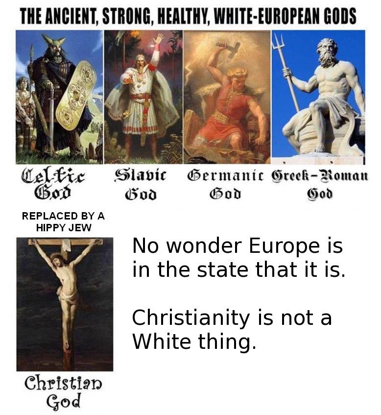bragi_odin62947's tweet photo. @WinterUssery This conversation is long since over among long time Pro White Activists,as opposed to these idiot reactionaries believing the same thing that destroyed Western Culture is going to save it...same way the zombie jew "saved" them. Christians are Race Traitors. https://t.co/bk0i9L3tGM