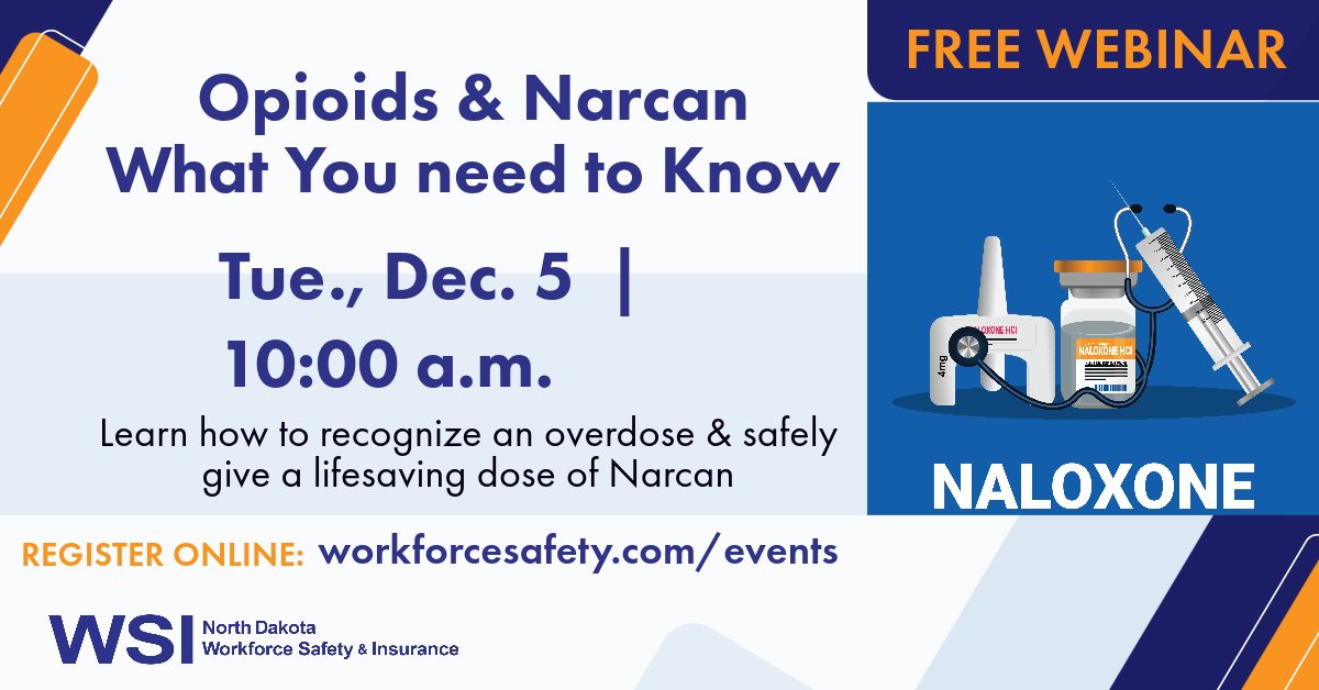 NDWSI's tweet photo. Learn with us! Join us for an important webinar on Opioid overdoses and Narcan administration. 
Register and get more info at: https://t.co/UN6slVjm8u https://t.co/Sdi1ARnkki