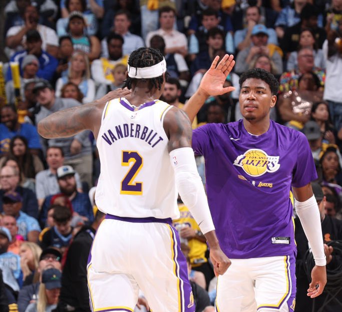LakersLead's tweet photo. BREAKING: JARRED VANDERBILT AND RUI HACHIMURA ARE BOTH AVAILABLE FOR TOMORROW. 

WE GOT REINFORCEMENTS 🔥🔥 https://t.co/W4JKlnpyfM