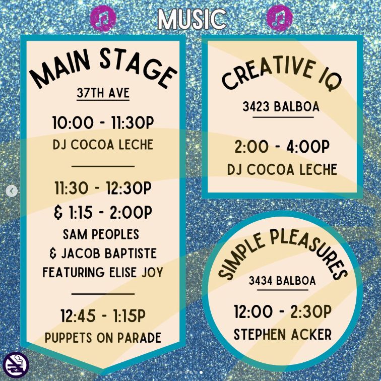 Tomorrow!⁠ Don't miss this festive block party on Balboa Street! Free live music and local art and makers for your gift shopping! #shoplocal ⁠ ⁠