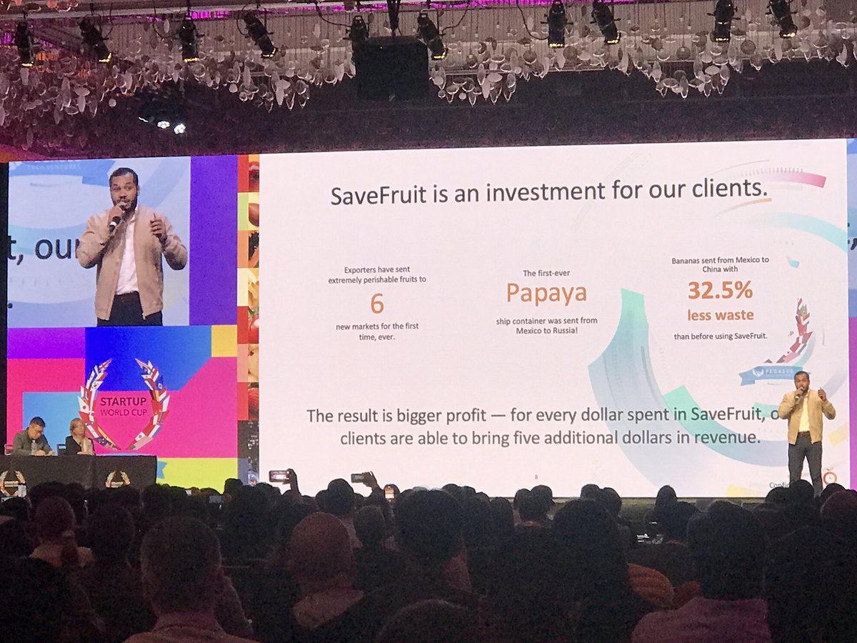 TheCultureEng's tweet photo. Wow, another exciting #startup at #startupworldcup #SaveFruit — allowing a great extension of the fruit #survival #rate after harvest for #sale &amp; #storage.
Another great potential @cleantechopen #alumni someday 🤩
#CEO @RicardoDavidValles Mendoza https://t.co/OM2QTZ7MMw