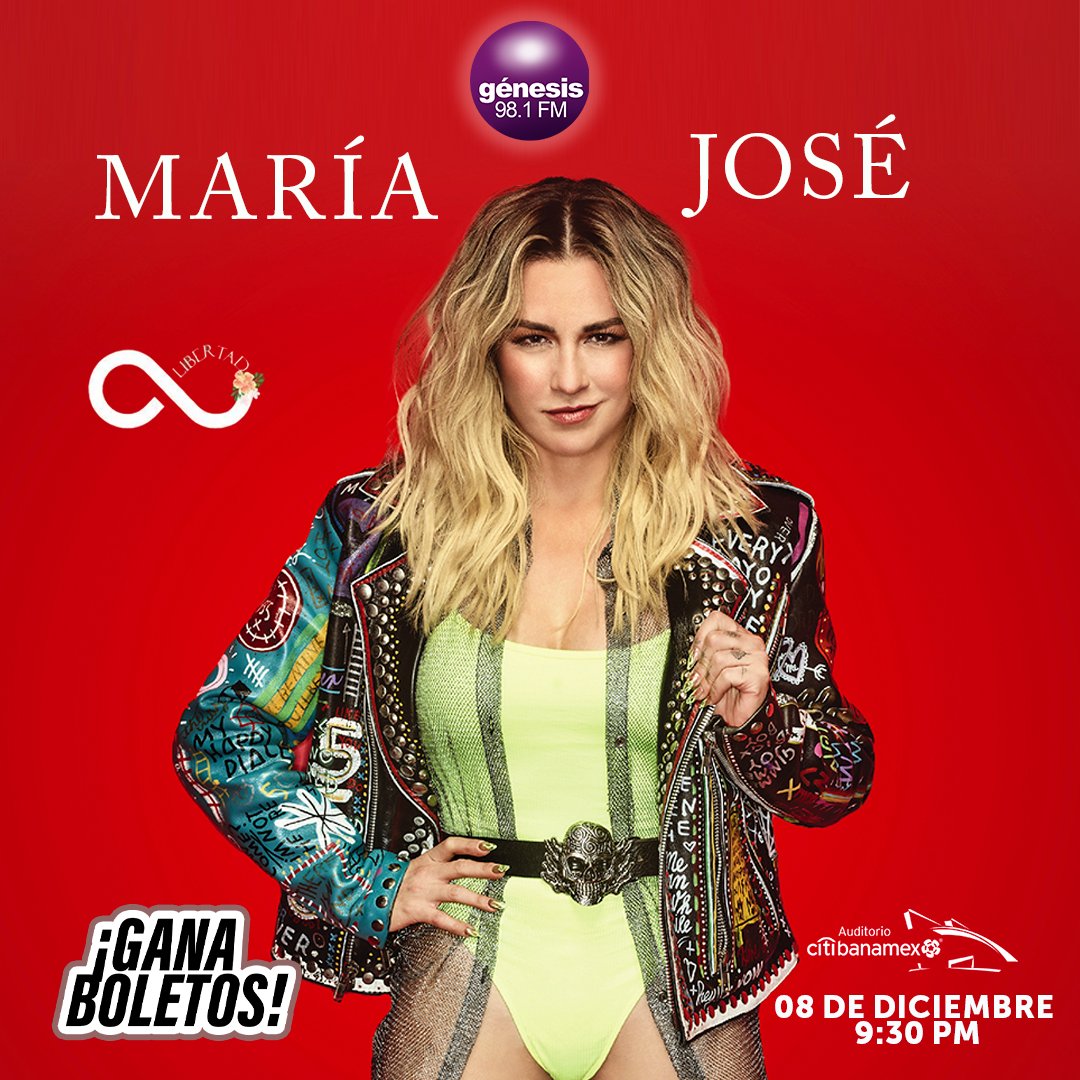 genesis981fm's tweet photo. Participa por tus accesos para María José y poder disfrutar de sus más grandes éxitos 🤩🎤

✅ Para participar comenta tu nombre completo, tu verso favorito de alguna canción de ella y repostea 😉

¡Suerte!🍀 https://t.co/cY4zdyVCkX