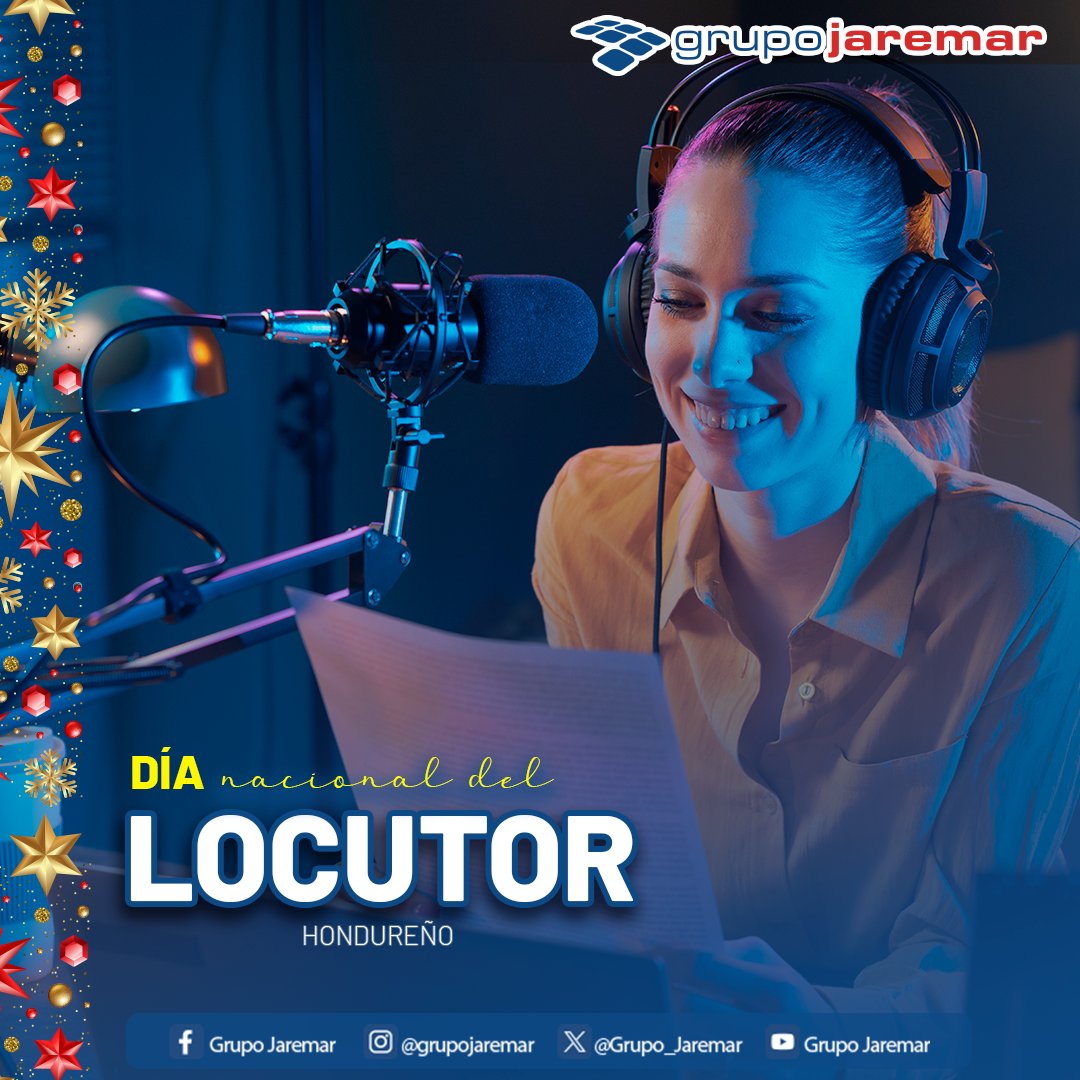 En Grupo Jaremar estamos Agradecidos con las magníficas voces de los locutores hondureños, que alegran, informan y contagian a cientos de hondureños a través de Programas noticiosos, musicales o de entretenimiento, entre otros.

¡Feliz Día del Locutor Hondureño!

#GrupoJaremar