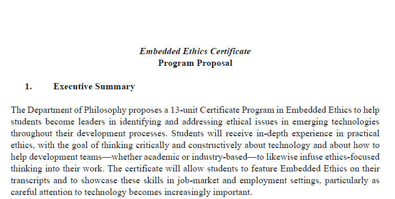 dwtigard's tweet image. Exciting news! The "Embedded Ethics" Certificate program I've proposed @uofsandiego @usdcas is officially in early stages of approval. Thanks to #philosophy colleagues for support!
#appliedethics #AIethics #techethics