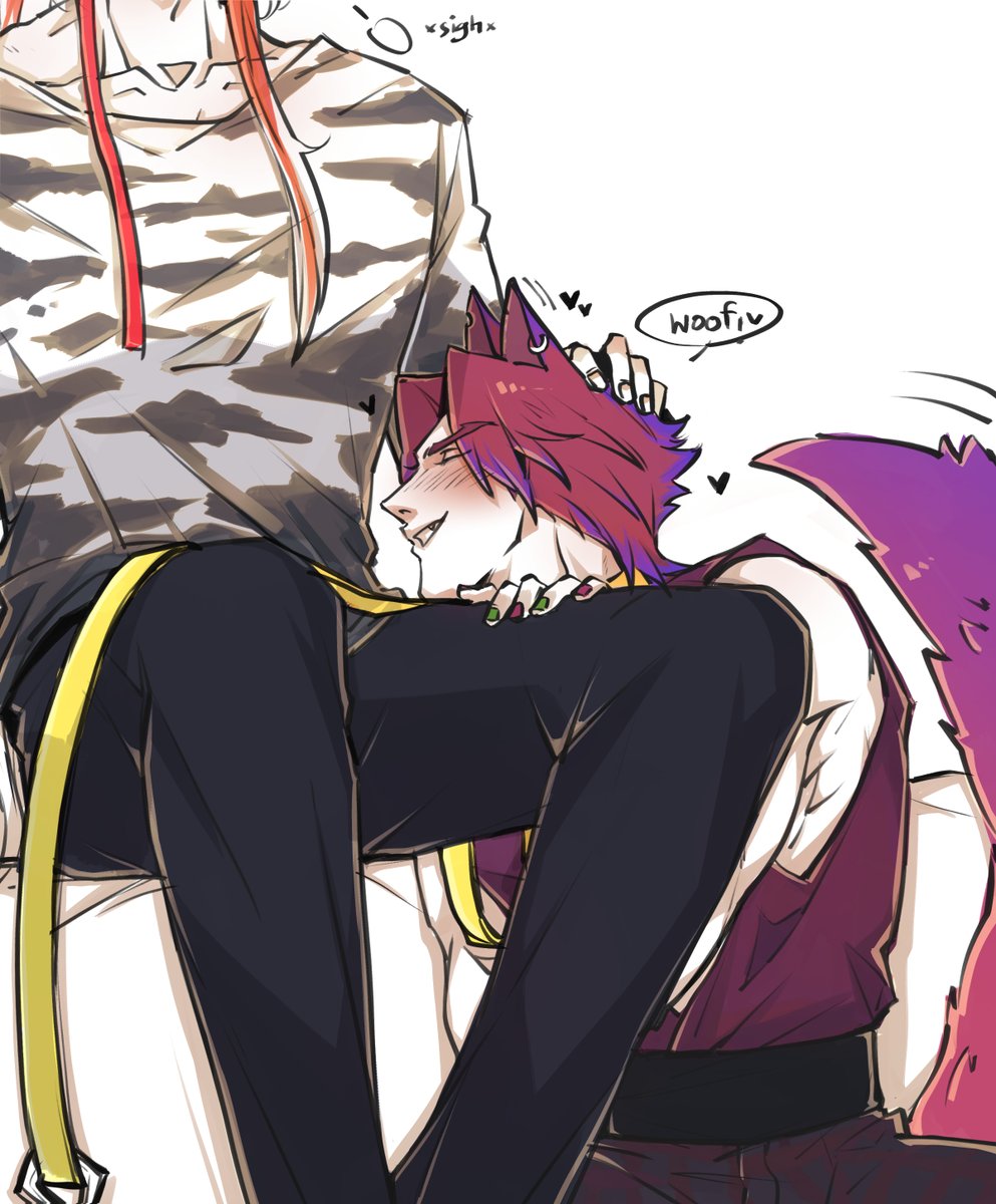 Rhoioho's tweet photo. Woof ❤️💜 #Yone #Kayn https://t.co/qh4d5FcZuN