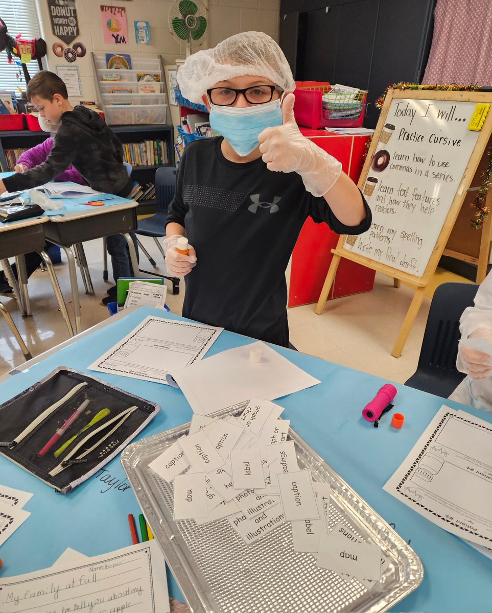 3rdGrSquad's tweet photo. Doctors hard at work....saving their patients with text features! #textfeaturesurgery #clarkestrong @CCPS_VA @CESGoPanthers @MTinsman_edu https://t.co/h1h294xLBo