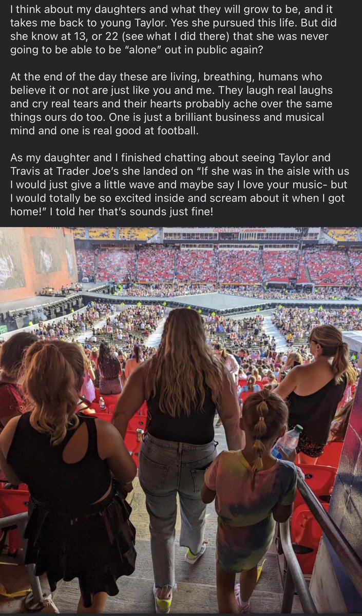 legendswiftx13's tweet photo. attention swifties alike, including those of us that live in kansas city.. someone i know made this post on facebook. and it’s WORTH the read. literally everything that a lot of us locals have been trying to tell people all along. this is incredibly written and how it should be!! https://t.co/aAZHmu6Llo