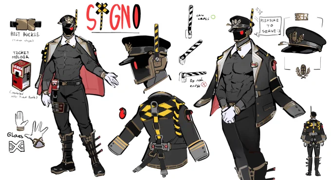 Signo the train conductor, 
finally done after having to buy a new iPad and lost another drawing I intended to post lol 