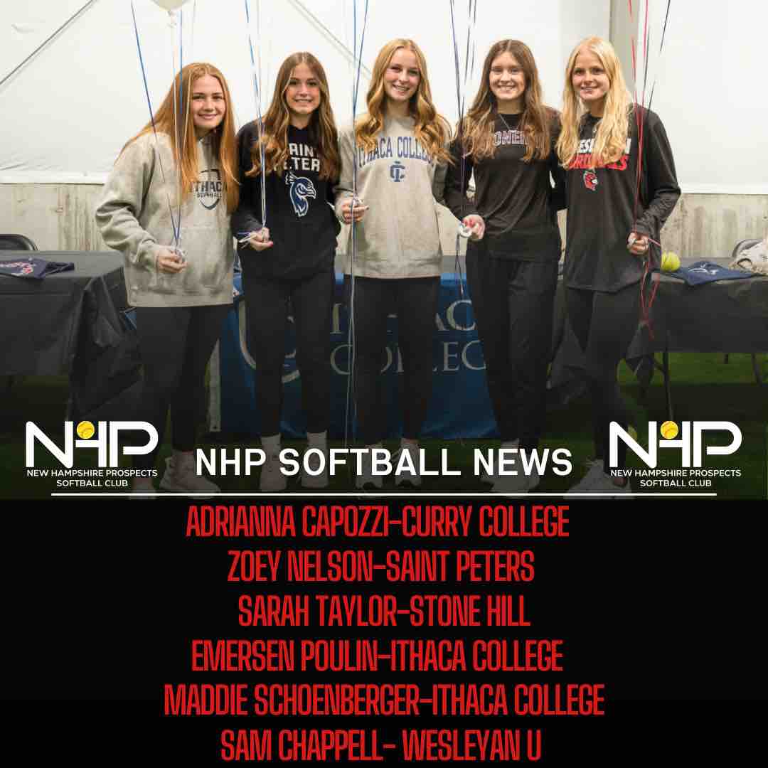 Congrats to the Class of 2024 Commits! We can’t wait to see what your future holds!

Zoey Nelson
St Peters University 

Sarah Taylor
Stone Hill College 

Maddie Schoenberger &amp;
Emersen Poulin
Ithaca College

Sam Chappell
Wesleyan University

Adrianna Capozzi
Curry College