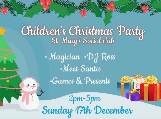 StMarysIrish's tweet photo. Children’s Christmas party on its way, be amazing to see
You there, let’s have some fun and wait for Santa, he’s making a special stop to see you all xxxx https://t.co/JYGEi0mfyL