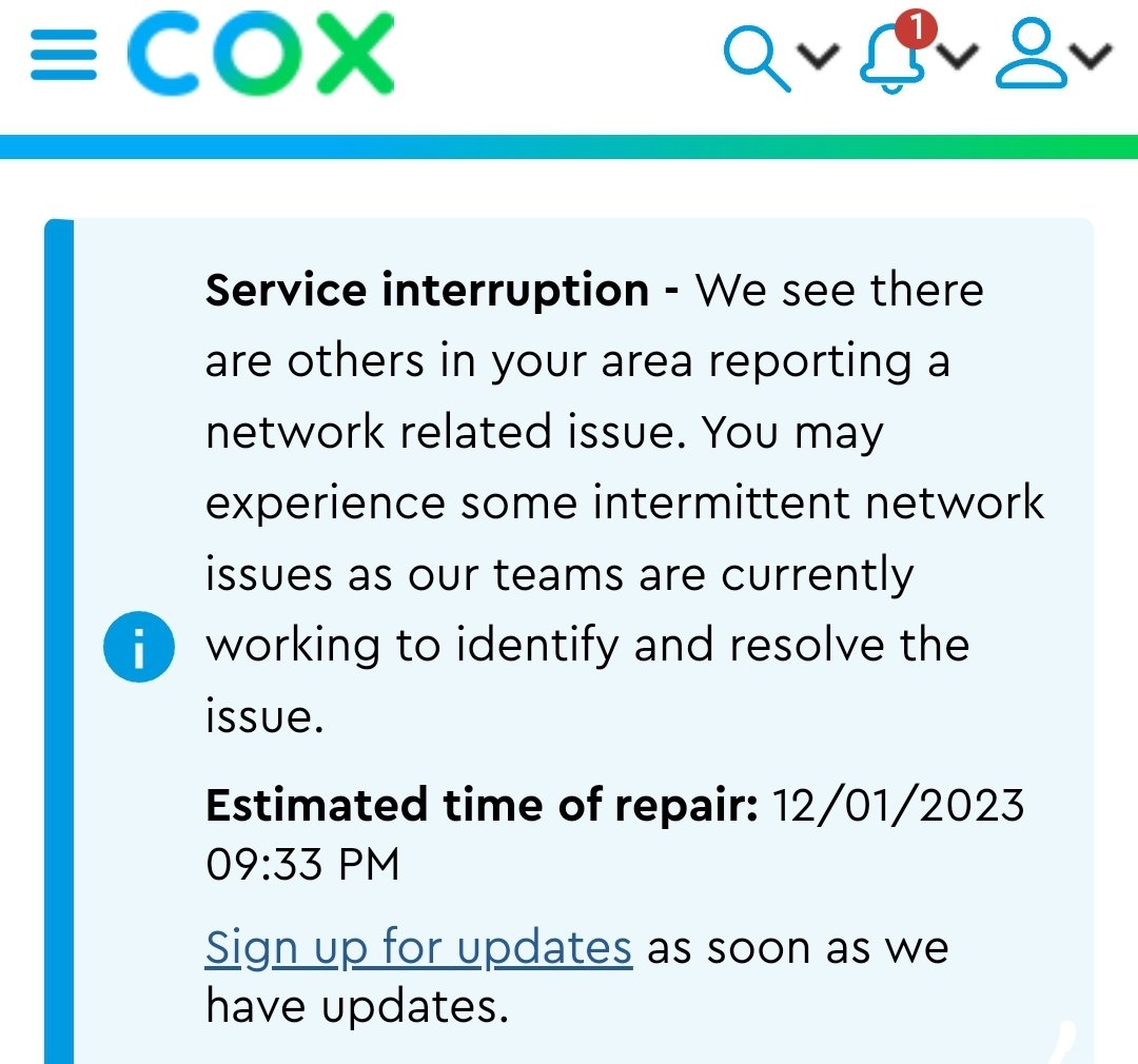 cce007cce's tweet photo. @CoxHelp Down again... https://t.co/lkr3z5Vlif