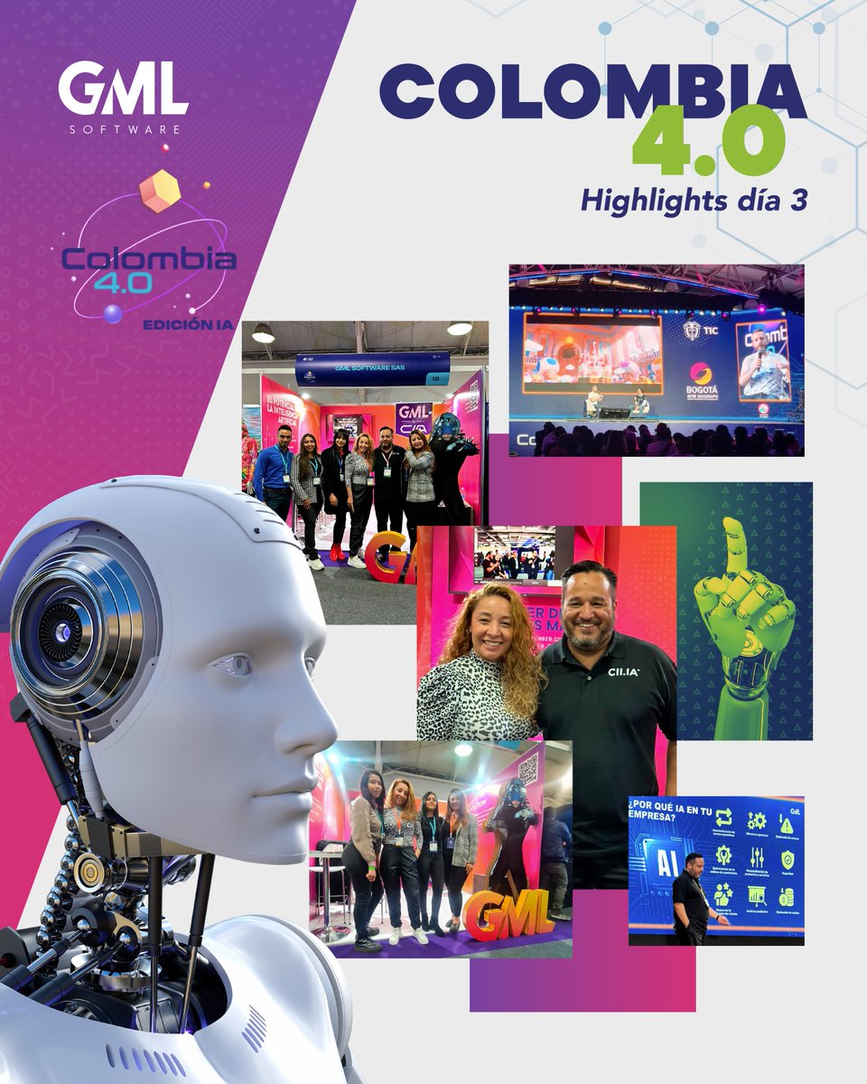 ¡Así fue el cierre de Colombia 4.0!🚀

¡Gracias por acompañarnos y participar de esta experiencia increíble con nosotros! 💫

#Colombia4punto0 #InnovaciónDigital #EcosistemasDigitales #GML #Softwarealamedida #Outsourcing #GMLSoftware #DesarrolloDeSoftware