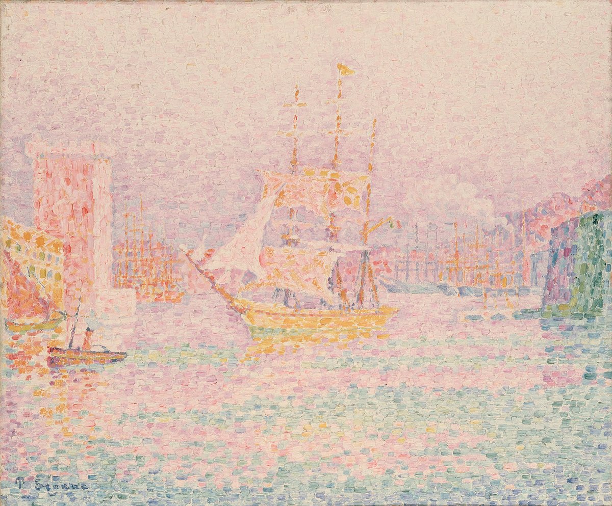 The Harbour at Marseilles wikiart.org/en/paul-signac…