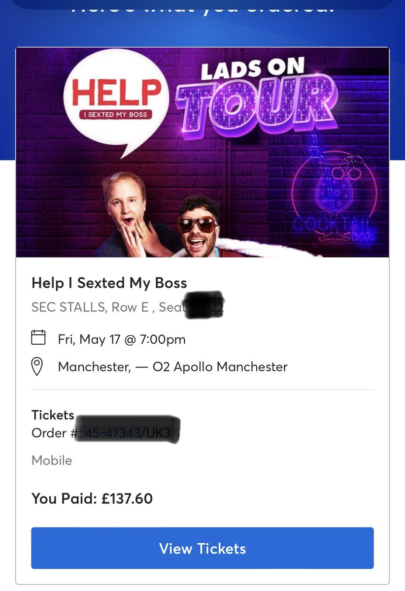 fay_stubbs12's tweet photo. Yeeees 🙌🏼🙌🏼 we have tickets for Manchester 😚 looking forward to seeing @jordannorth1, @williamhanson  again! #Diva #sexted https://t.co/mXPJifTXBk