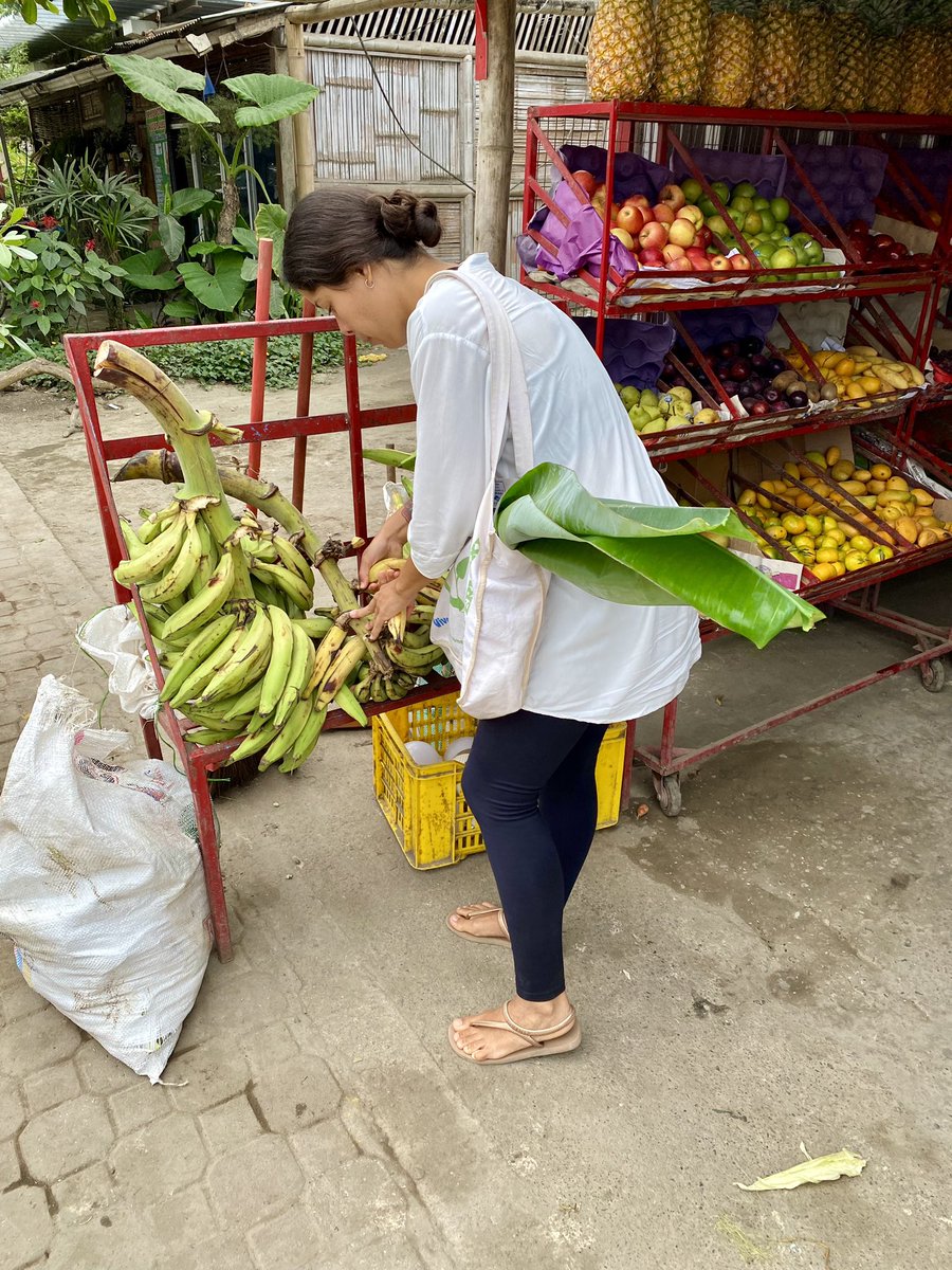 ViajaLaVida's tweet photo. Andrea caminando por #Olón con unas hojas de plátano.

Todo para preparar un #ayampaco casero que quedó épico 👌🏼

Pronto les mostrará la receta con el paso a paso.

Los chips de plátano orgánico de Yuniq (con aceite de coco 🥥) le dieron un toque especial. https://t.co/6EzBqXN3le