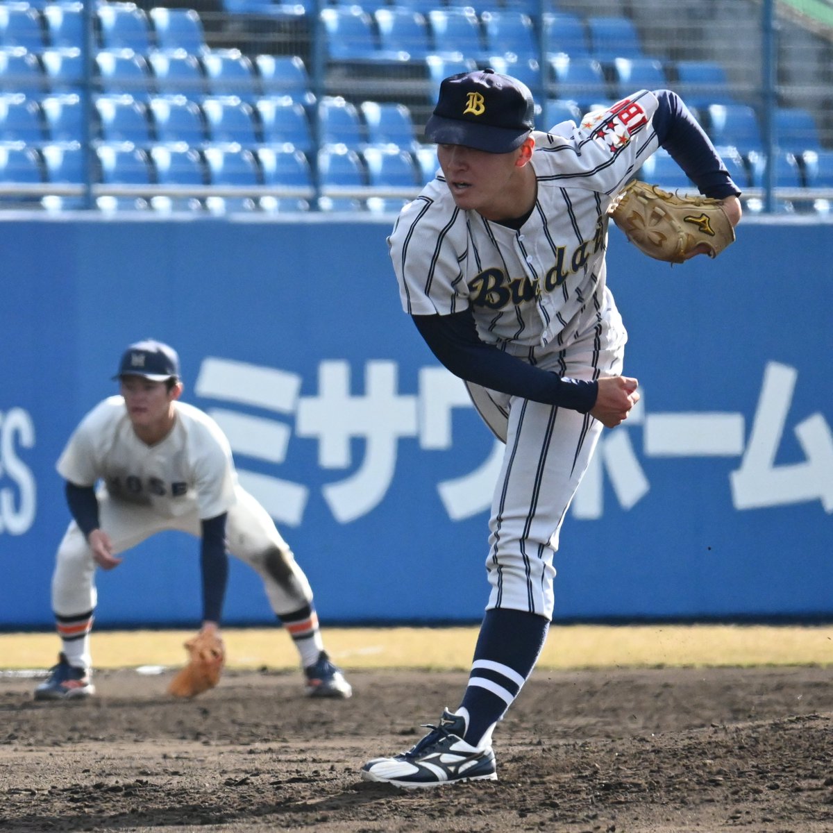 国際武道大の山口塁くんが１５２㌔マーク
まさに力投型…押して押して押しまくる…！
