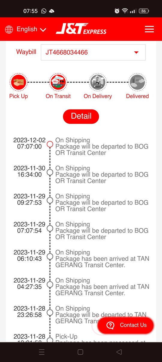 VanMaru's tweet photo. Wajar gk sih dgn tulisan otw shipping bogor terus selama 3 hari? @jntexpressid 
Resi JT4668034466 https://t.co/LtagIR9HlE