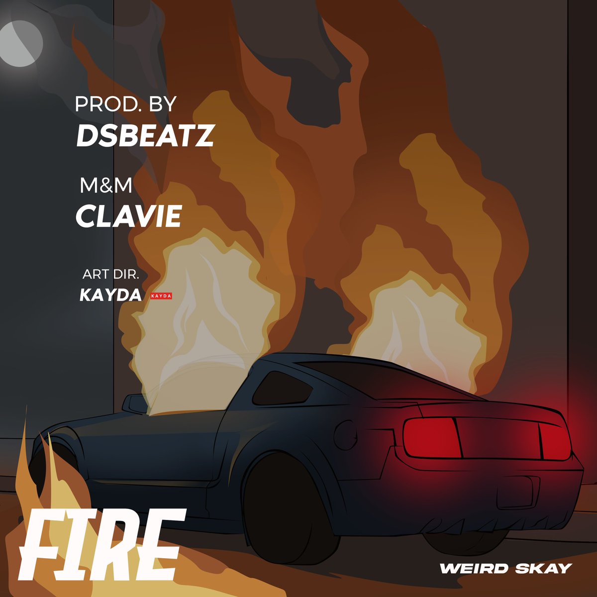 Weird_Skay's tweet photo. Iโm glad to finally announce, โFIREโ drops (15:12:23), thanks for the patience.๐๐พ
Kindly hit the link to PRE-SAVE ๐ฅ๐ผ๐ฝ
#Newmusic #Weirdskay #Fire #Artwork https://t.co/WhDd0OcQZl