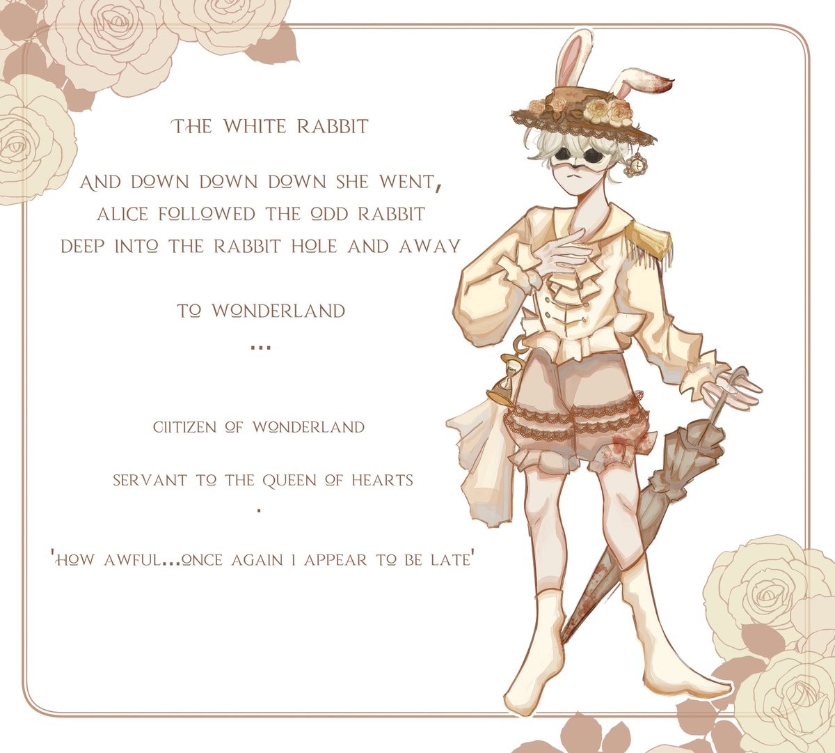 Introducing yours truly as the White Rabbit! 
And yes, a good rabbit never has the need for shoes~

(I hope you like it)
#vtuber #illust