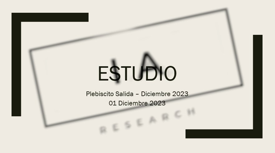iaresearchcl's tweet photo. 🇨🇱#Chile - Proyección Plebiscito Salida - Dic2023

Región Metropolitana.

A Favor: 40% (+6%)
En Contra: 48% (-5%)
N/A: 12% (-1%)

Otras Regiones

A Favor: 47% (+6%) 
En Contra : 33% (-1%)
N/A: 20% (-5%)

01 - Diciembre - 2023

#Plebiscito #PlebiscitoSalida #AFavor #EnContra https://t.co/8Qp5oR9So9