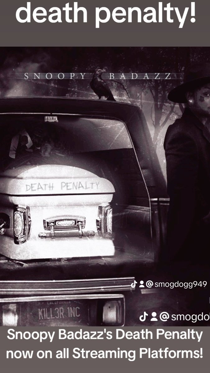 kingsmog949's tweet photo. Death Penalty Out Now! All streaming platforms! Link in Bio!
#snoopybadazz #killerincrecords #killerincdeathrowrecords #rapper #trap #beats #hiphopmusic #newmusic #producer #artist #love #dance #rapmusic #rnb #dj #art #hiphopculture #explorepage #soundcloud #spotify #rappers #s https://t.co/ixRvfsPzot