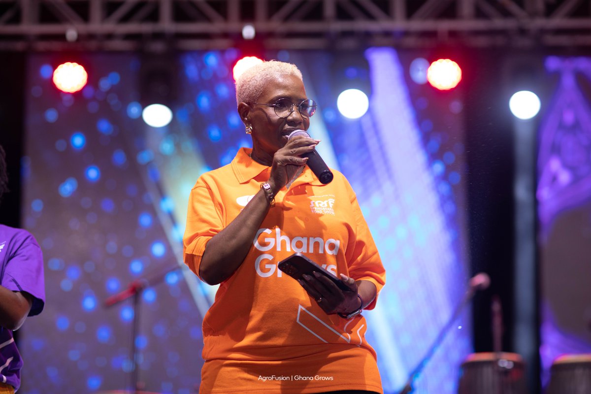 GhanaGrows's tweet photo. Comfort Ocran, Executive Director of Springboard Road Show Foundation beautifully delivered her speech.
#agrofusion #springboardroadshow #ghanagrows #agriculture #festival #decemberparty https://t.co/TKFleO9Tph