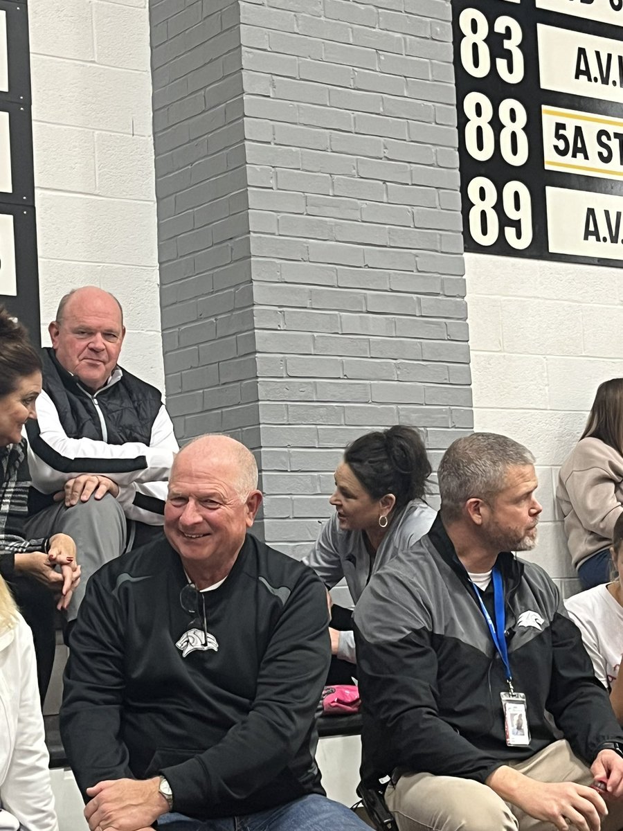 Look who I spotted in the crowd tonight.  Nice to see our last two principals out supporting the Colts tonight with our current principal.  That is a lot of great leadership in one pic.  

Also good luck to Zac Kliewer on his coaching debut tonight!