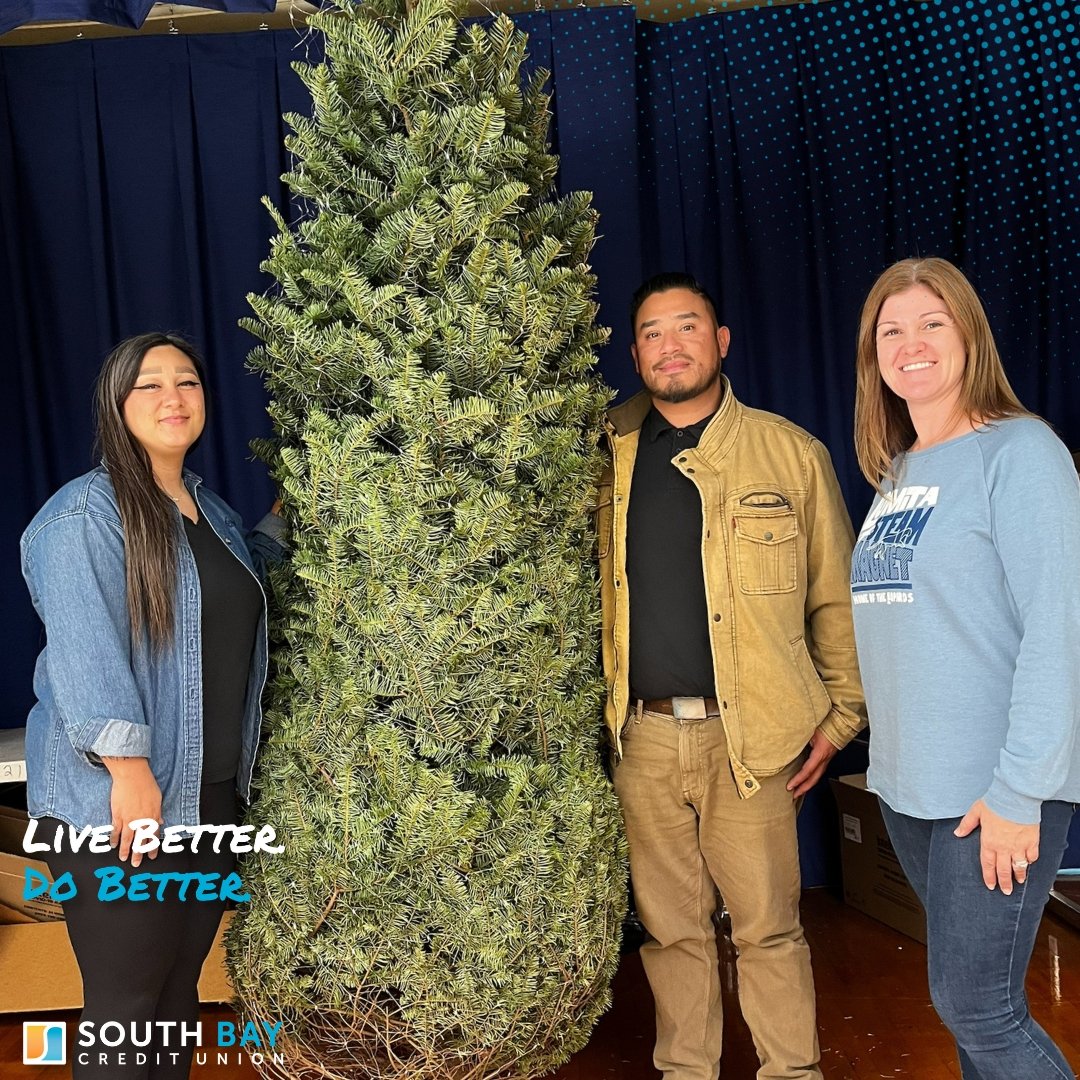We are honored to have been able to deliver a Christmas tree to Lomita Magnet School today. Their tree will be part of their annual Christmas program and donated to a local family needing a tree this holiday season. #Community #SouthBayCU
