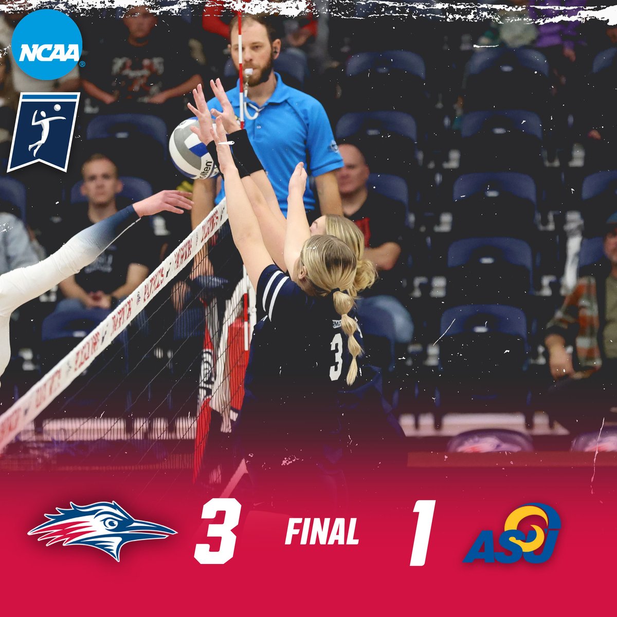 FINAL | #8 #MSUDenver 3, ASU 1

🏐 Riley Anderson: 16 kills, .300 hitting, 4 blocks (1 solo)
🏐 Rylee Hladky: 14 kills, .306 hitting, 1 ace, 3 blocks
🏐 Skyler Michael: 12 kills, .318 hitting, 4 blocks
🏐 Ember Canty: 6 kills, 9 blocks (1 solo)

WE KEEP DANCING 😤

#GetRowdy🔴🔵