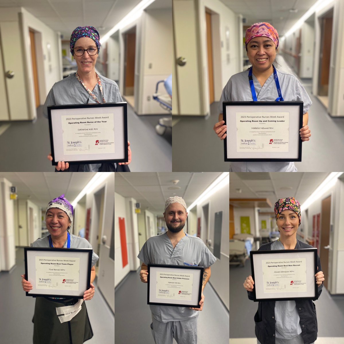 PearceTracina's tweet image. Introducing our 2023 Perioperative Nursing Week award recipients @StJoesHamilton. These 5, nominated by their peers, are just so darn excellent. It’s an honour to nurse with you. #periopnursesweek2023 #WeAreStJoes