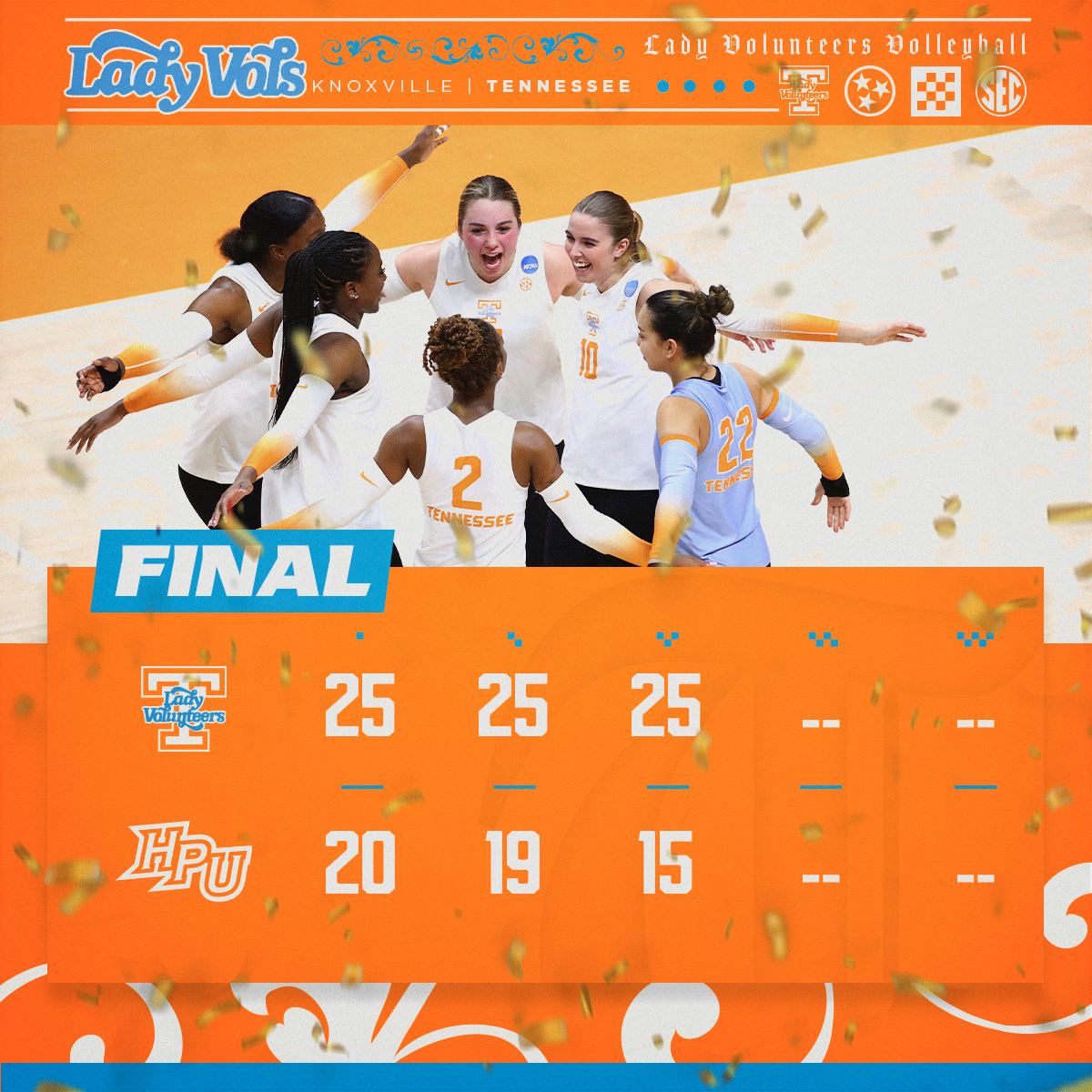 Vol_VBall's tweet photo. Win &amp; Advance!

#GoLadyVols // #GBO https://t.co/F5ZRE5LOWz