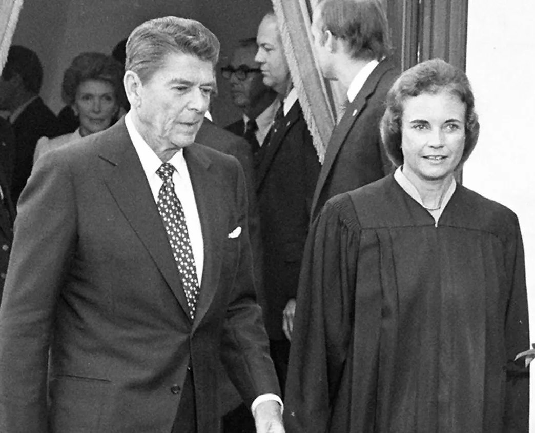 In 1981, President Reagan nominated the first woman to serve on the U.S. Supreme Court.  And he hit it out of the park with Sandra Day O’Connor.  May you RIP Justice O’Connor ❤️
