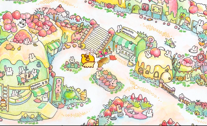 手書きイラストの町を歩き回るゲーム、12月11日(月)まで限定公開中です! スマホやPCのブラウザから遊べるフリーゲームで、オンラインでいろんな人がイカの姿で歩き回っています 期間短いので、たくさんの方に遊んでほしい…拡散よろしくお願いします～!  #asahaTown
