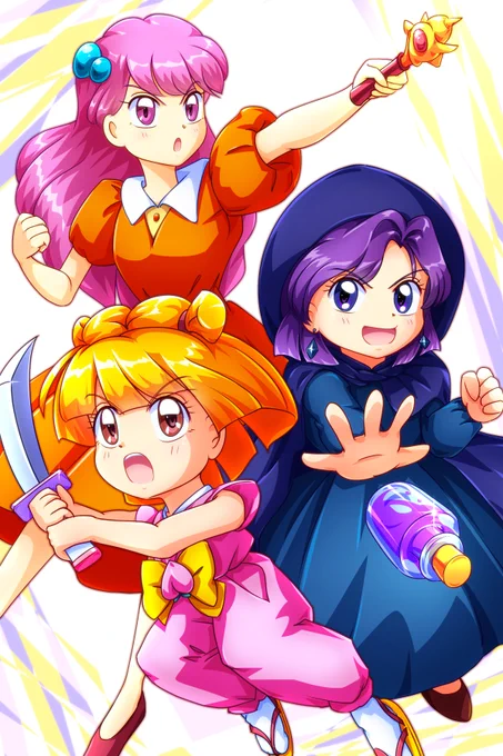 本気モードのお鈴ちゃんやっこちゃんマリンちゃんをよろしかったら! #赤ずきんチャチャ