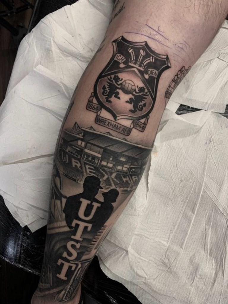 Some tattoo by a man who's followed wrexham Home/ Away (US included) what a boy <a href="/SG74WXM/">Sean G</a>