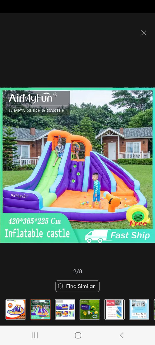 ShopAroundPhils's tweet image. Check out this great deal on Lazada! s.lazada.com.ph/s.RI4aG?cc 
Inflatable Castle Large Outdoor Children's Play Equipment Inflatable Slide Trampo
Product Price:  ₱32,554
Discount Price:  ₱20,843
 
#inflatablecastle #inflatableslide #childrensplayequipment