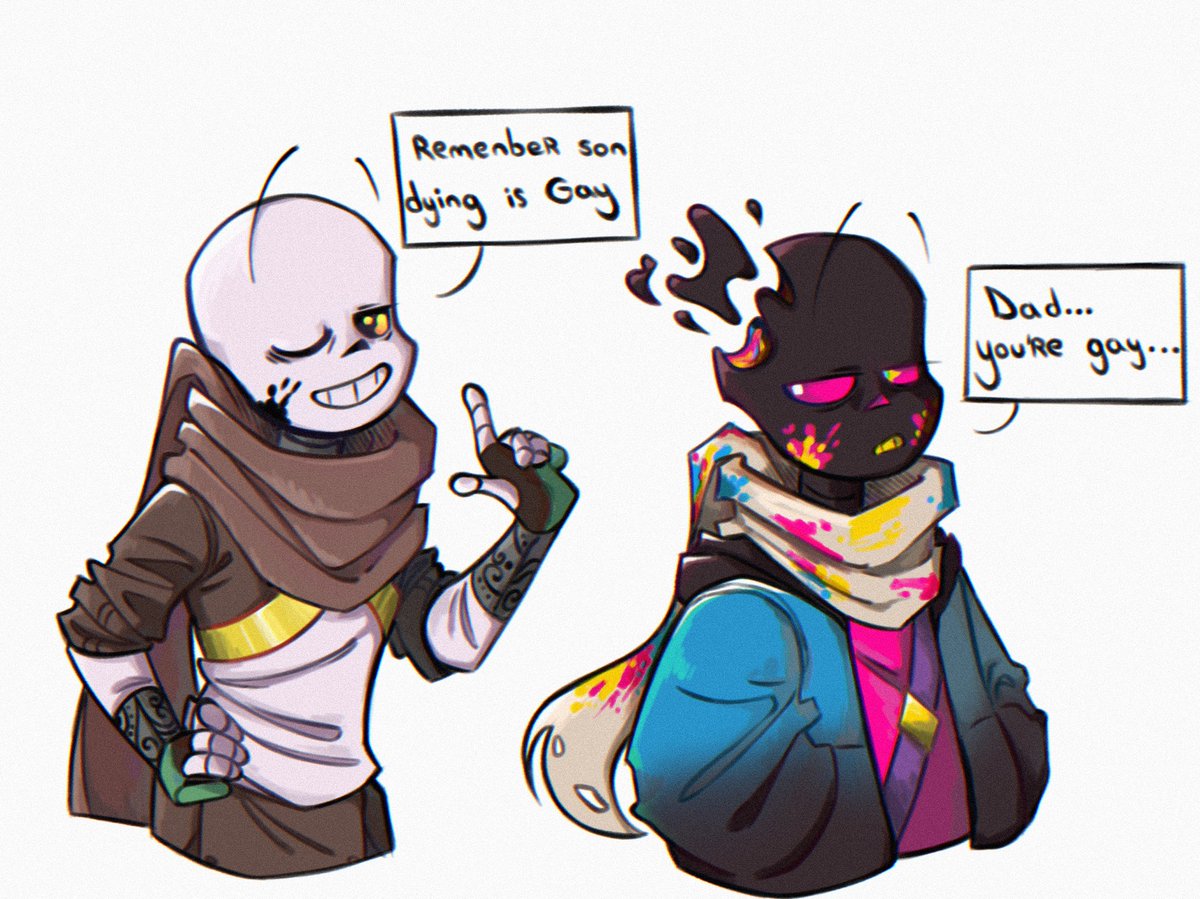 LazyArtz11037's tweet photo. What a beautiful father and child moment :)
.
.
.
#paperjam #inksans #undertaleAU #sansau https://t.co/AsEqBqcpKp