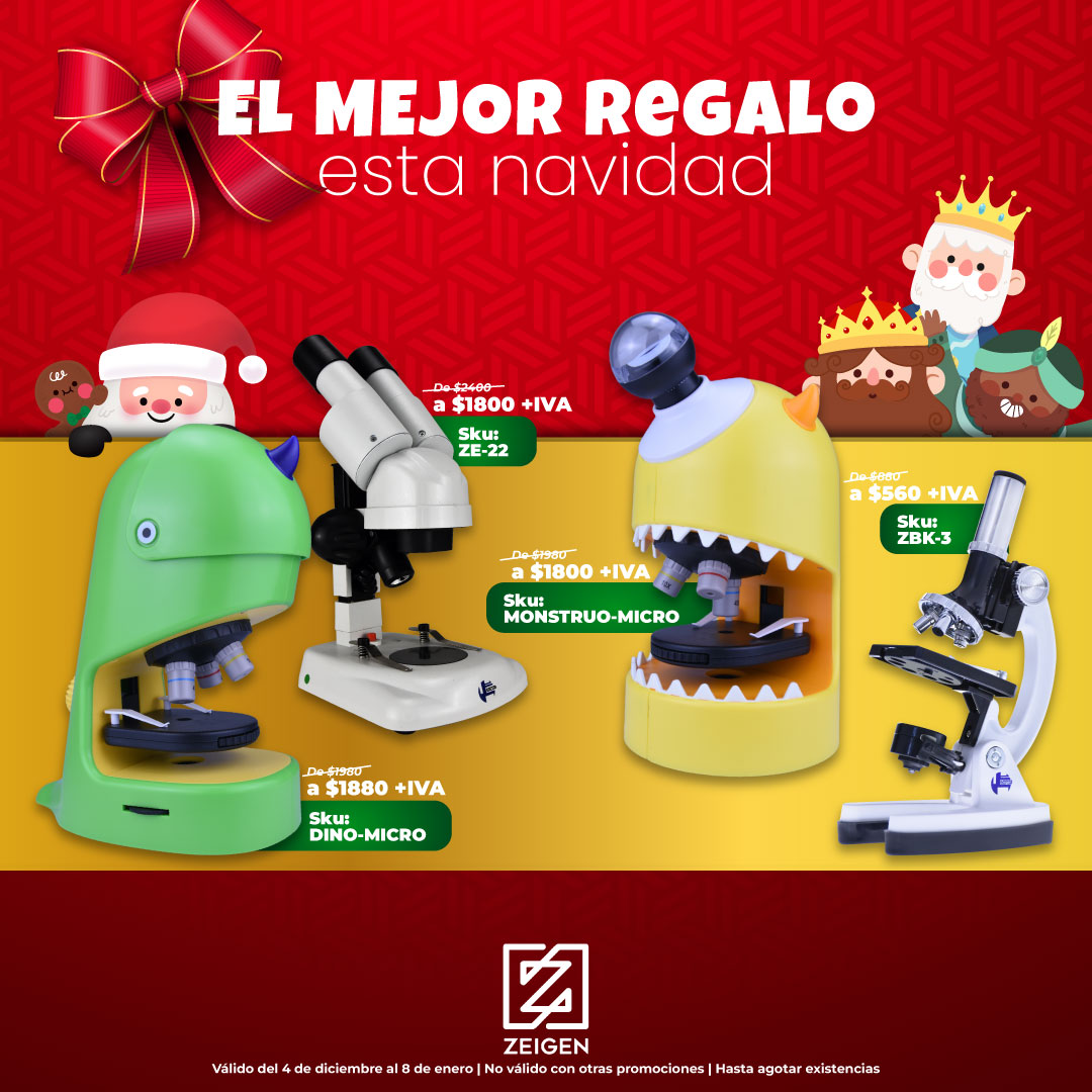 zeigenmx's tweet photo. ¡Un microscopio estimula la curiosidad de los más pequeños del hogar! 🔬🎁 Las increíbles formas, colores y modelos de nuestros microscopios infantiles los convierten en el regalo perfecto para Navidad o Reyes 🎅🏼👑 Conoce más en: https://t.co/JX8QlhvI3X #Zeigen #Regalo #Navidad https://t.co/8V72bqVnEB