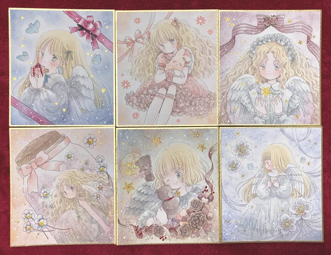 1/4色紙6枚です🥳   #ドローイング展シキシ