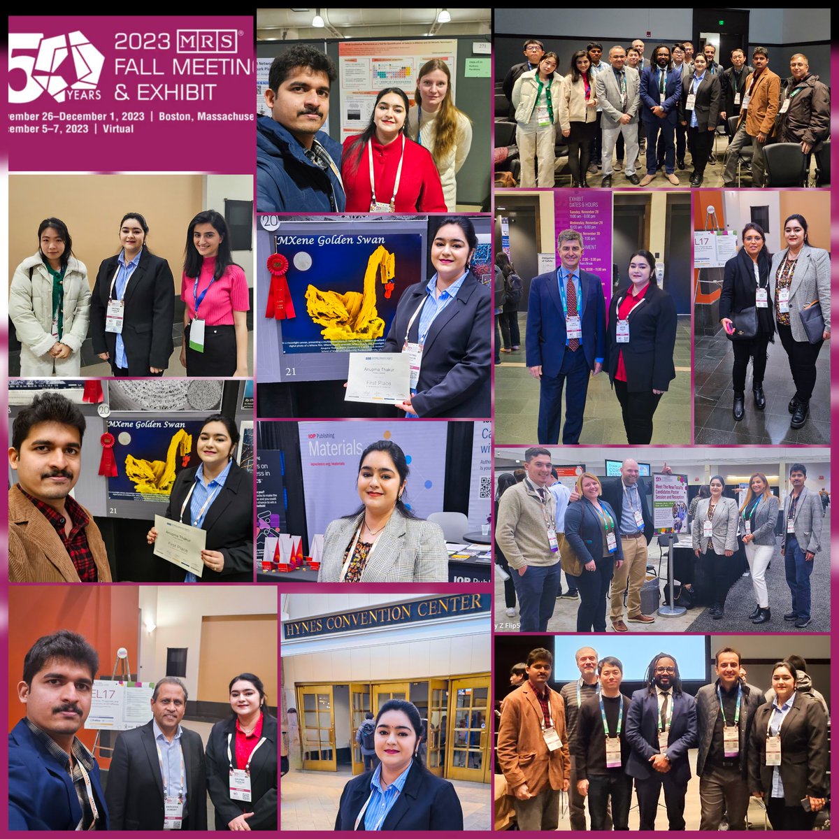 Incredible #experience at #f23mrs! Connecting with @2dMxenes experts was #inspiring. Engaging #presentations, #discussions on potential collaborations, & our MXene Golden Swan #sciart resonated well. #Grateful to represent the Anasori Lab. Thank you @Materials_MRS!