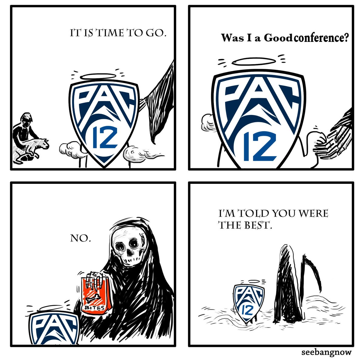 Dalmcm's tweet photo. One final game for the best conference of all time. #ripPac12 https://t.co/1Sdp7y03JG