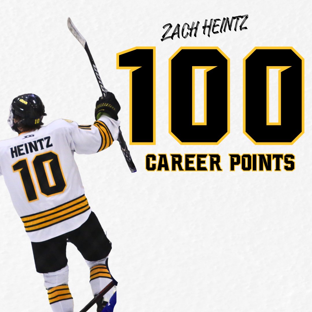 With his third goal of the game tonight, Zach Heintz becomes only the 21st player in team history to eclipse 100 career points! Congrats Heintzy!