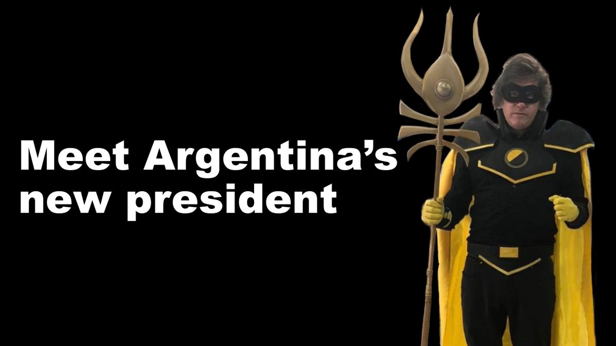 SirSwagYT's tweet image. November’s news without the bullshit is up. This month:

-Argentina gets an Anarcho-capitalist president

-Colombia tries to deal with Pablo Escobar’s cocaine hippos

-And some regions of the world have a very bad time

youtube.com/watch?v=rdn2ZV…